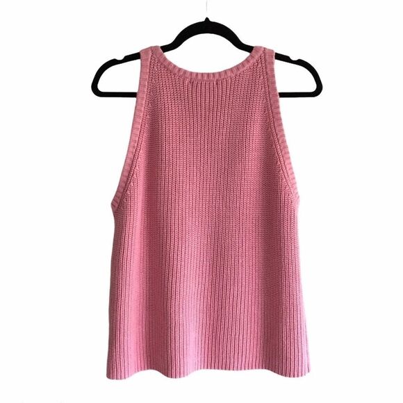 ANTHRO 525 AMERICA Knit Sleeveless Tank Top Sweater Pink L - Picture 2 of 4
